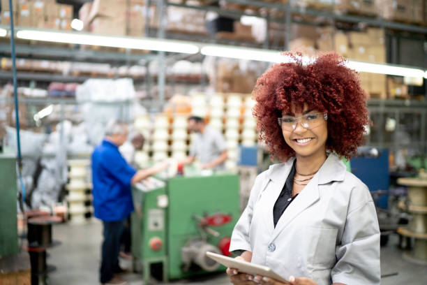 istock Portrait of a young engineer using digital tablet in a factory 1193313979