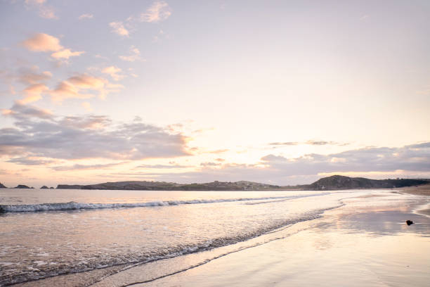 istock View of a beach at dawn in northern Spain 1193315566