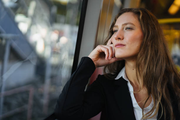 istock Businesswoman on the way to work 1193316503