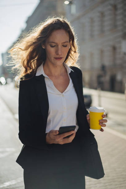istock Businesswoman on the way to work 1193316656