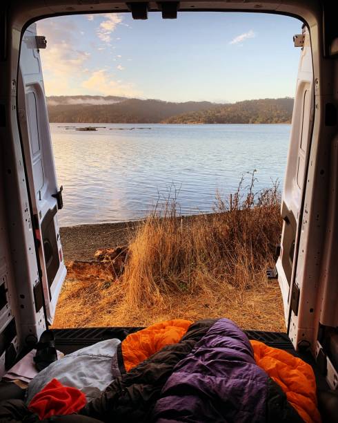 van camping blick - point reyes national seashore northern california beach california stock-fotos und bilder