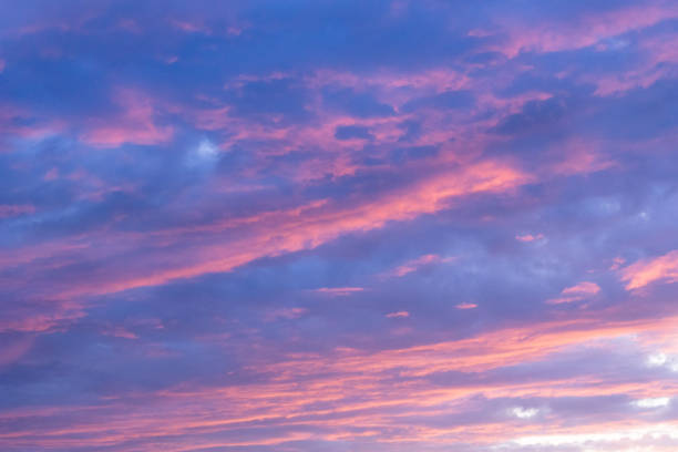 istock Dramatic sunset sky background, twilight pink and purple colors 1193320971