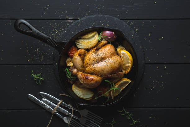 istock Juicy chicken baked with vegetables 1193325411