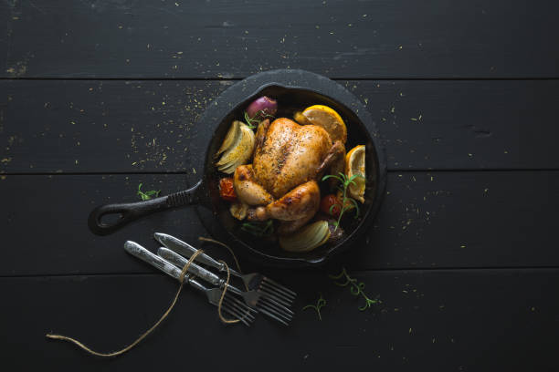 istock Juicy chicken baked with vegetables 1193325969