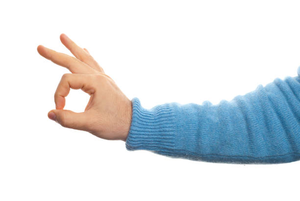 istock Close-Up Of Hand Gesturing Against White Background 1193326474