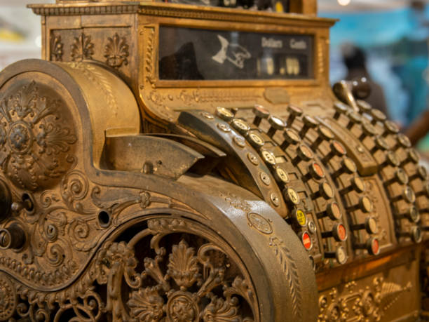 アンティークレジ - cash register old fashioned antique shopping ストックフォトと画像
