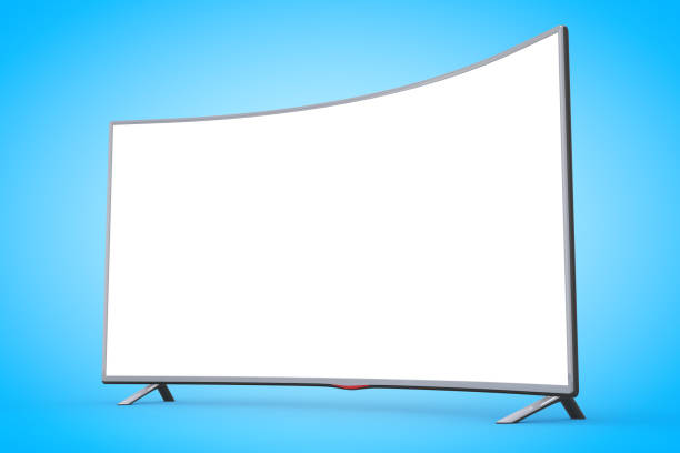 istock Modern Curved Led or LCD TV Screen. 3d Rendering 1193339437