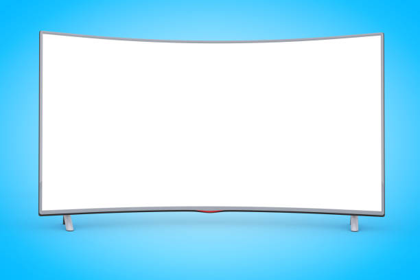 istock Modern Curved Led or LCD TV Screen. 3d Rendering 1193339463