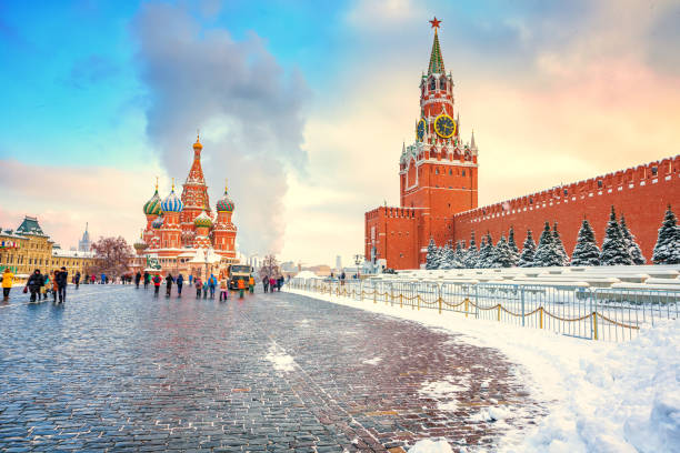 istock Red square in Moscow at winter 1193339933