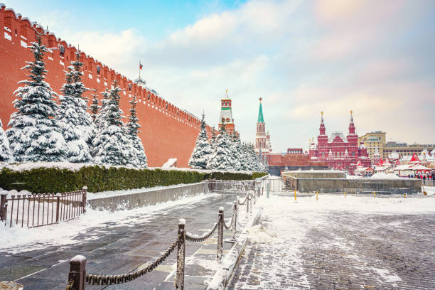 istock Red square in Moscow at winter 1193339963