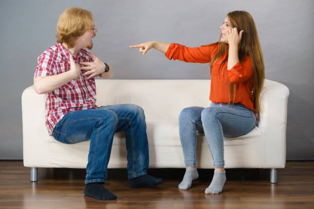 istock Man and woman having fight 1193341090