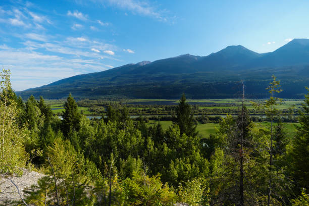 The Beautiful Columbia Valley in British Columbia stock photo
