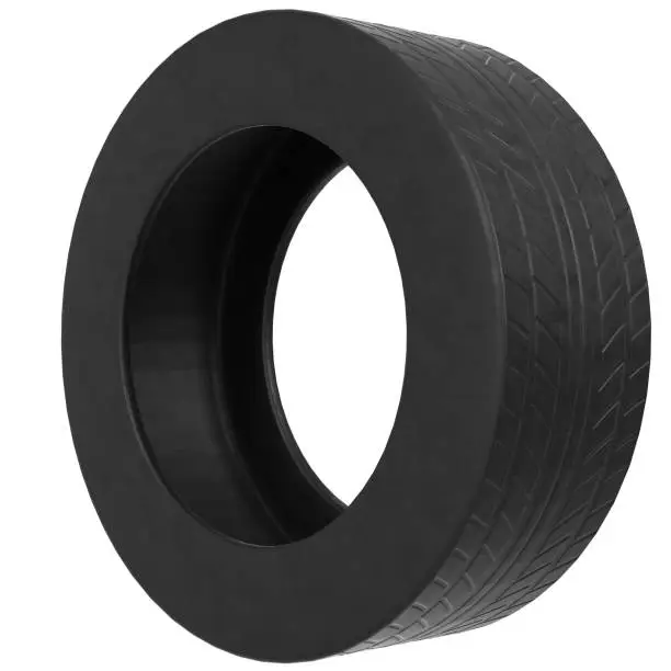 3D rendering illustration of a generic car tire