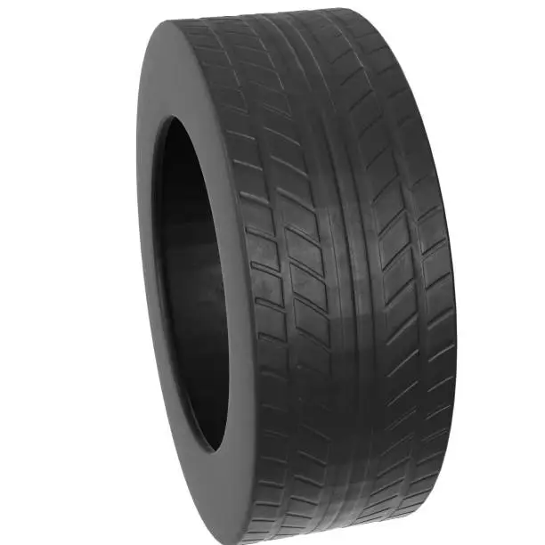 3D rendering illustration of a generic car tire