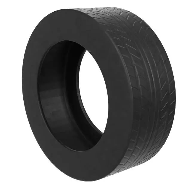 3D rendering illustration of a generic car tire