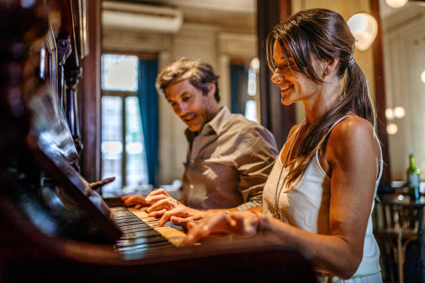 istock Enjoying classic music like couple 1193353207