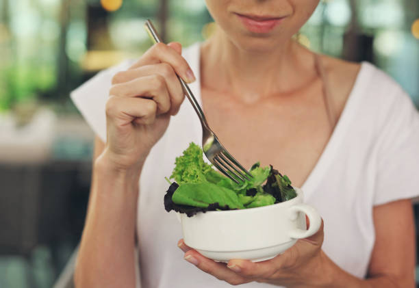 istock Eating disorder concept. Young woman suffering from anorexia being on restricted diet 1193353936