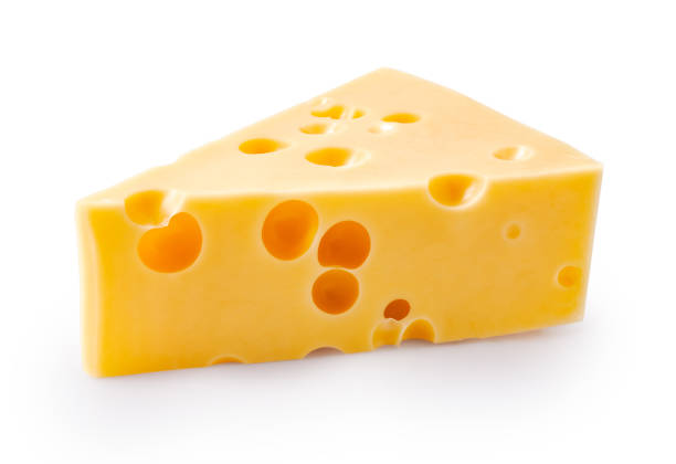 istock Piece of cheese isolated on white background. 1193356572