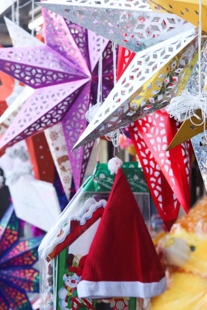 istock Red Cap And Decoration Items For Christmas Celebrations 1193359203