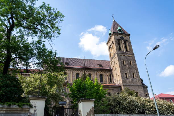 istock Church of Saint Gabriel, Benedictines order Beuronese Congregation monastery in Prague, Czech Republic, sunny day 1193360457