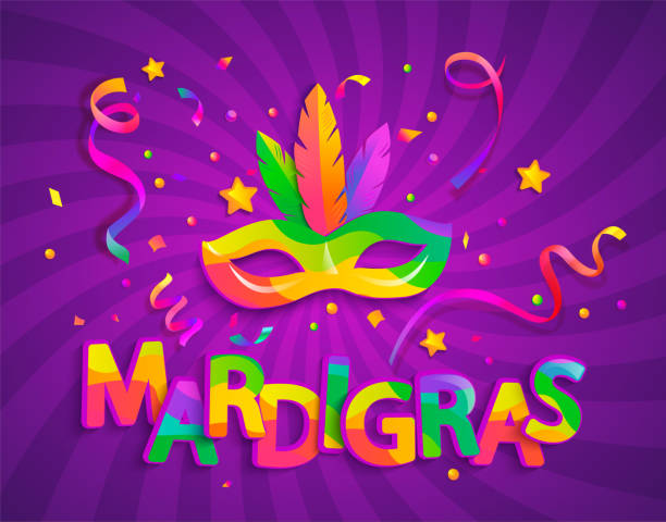 ilustrações, clipart, desenhos animados e ícones de máscara com penas para a festa de carnaval mardigras. - vector costume party feather