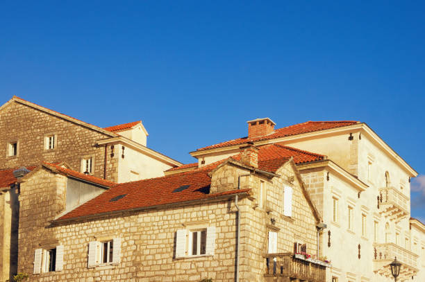 istock Houses with red tiled roofs. Montenegro 1193362691