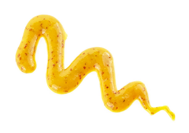 istock Mustard sauce on a white background 1193362985