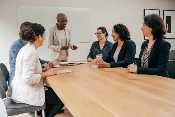 istock Business meeting in a boardroom 1193367501