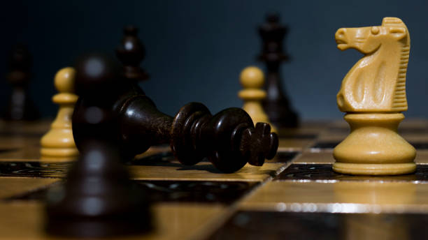 istock Chess photographed on a chessboard 1193371424