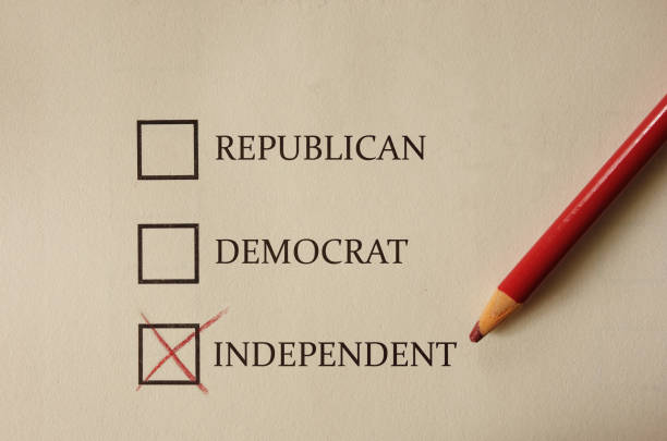 istock Republican Democrat and Independent voting form 1193381227