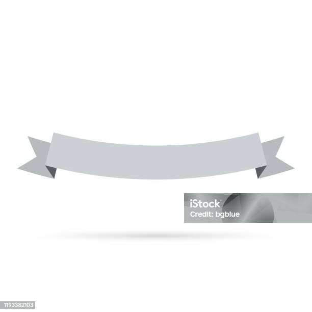 Grey Ribbons Border Gray Ribbon Isolated On White Background Design Element Stock ...