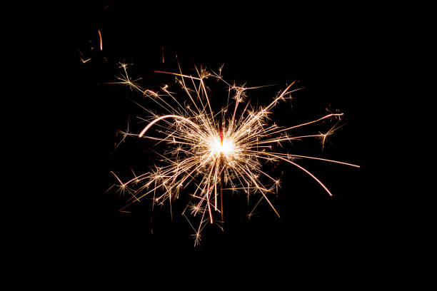 burning sparkler stock photo