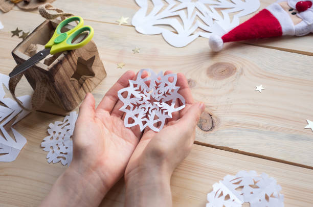 istock homemade snowflakes 1193383440