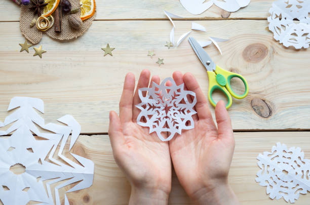 istock homemade snowflakes 1193383554