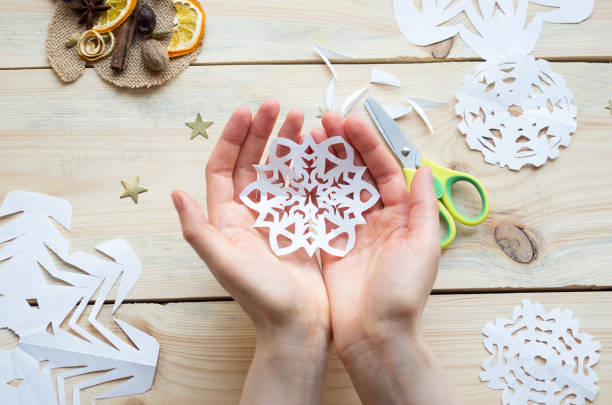 istock homemade snowflakes 1193383584