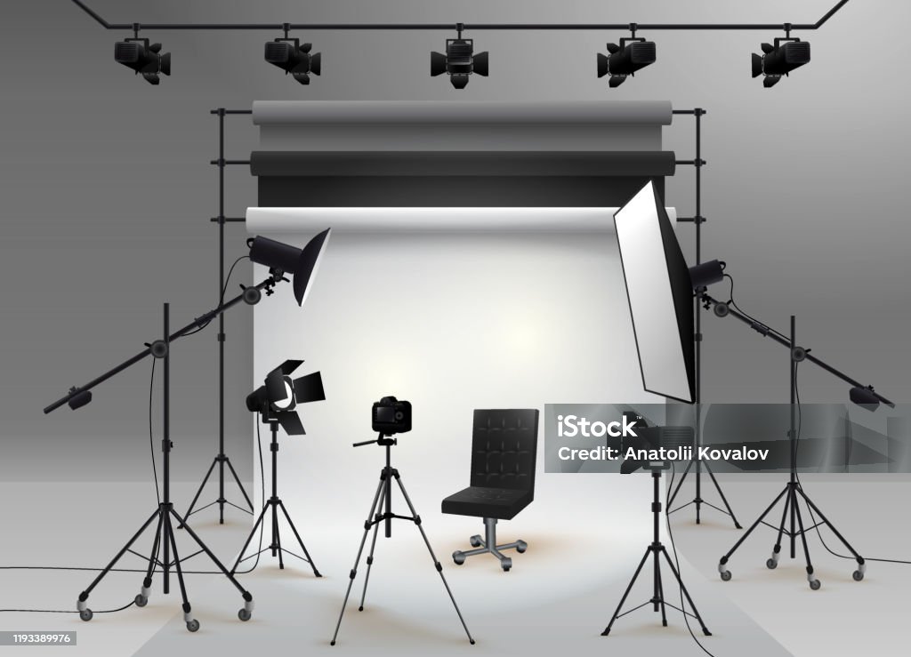 Studio Camera Graphics Photography Studio Vector Photo Studio White Blank Background With Soft ...