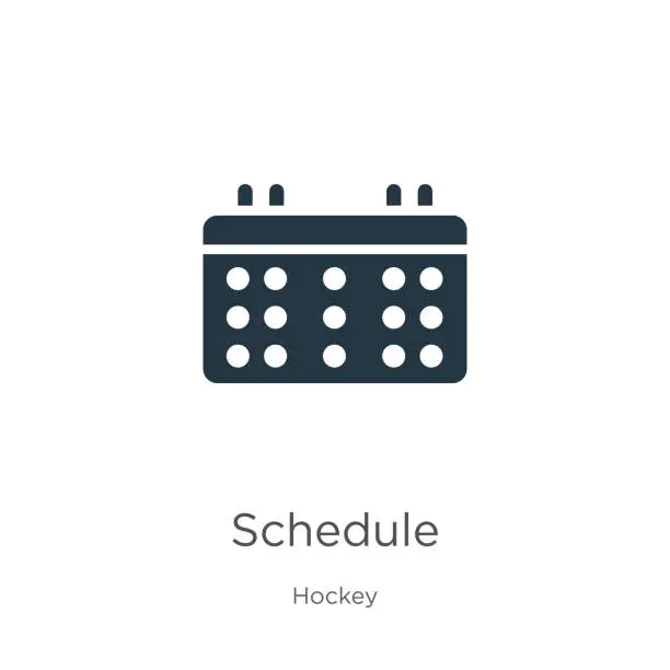 Vector illustration of Schedule icon vector. Trendy flat schedule icon from hockey collection isolated on white background. Vector illustration can be used for web and mobile graphic design, logo, eps10