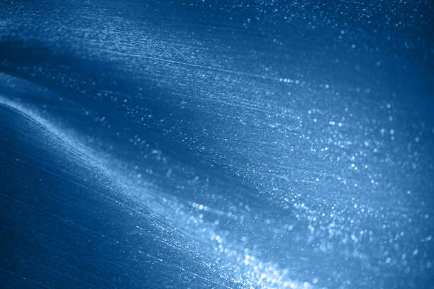 blue classic silver glitter chiffon christmas fantasy background trendy color of year 2020 tulle netting defocused pattern navy texture macro photographie - mousseline de soie photos et images de collection