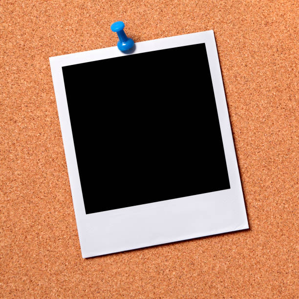 istock Blank photo pinned to a cork board 1193393627