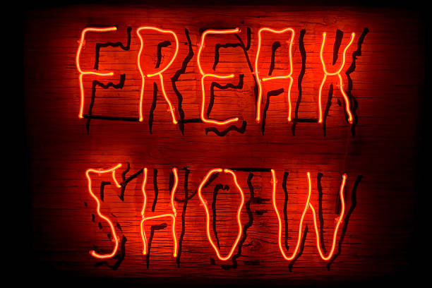 Freak show neon sign stock photo