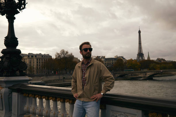 istock Handsome man enjoying in Paris. 1193400087