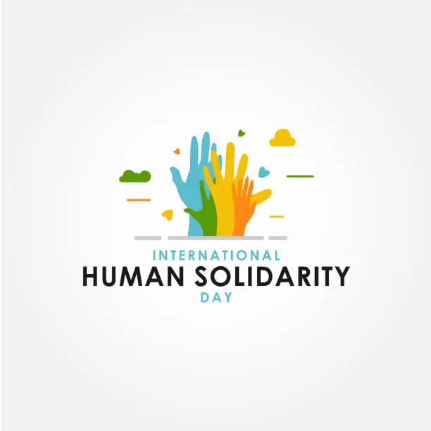 Vector illustration of Human Solidarity Day Vector Design Template