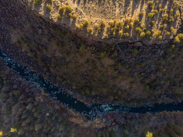 istock Desert with river, texture. Shot from above. 1193404288