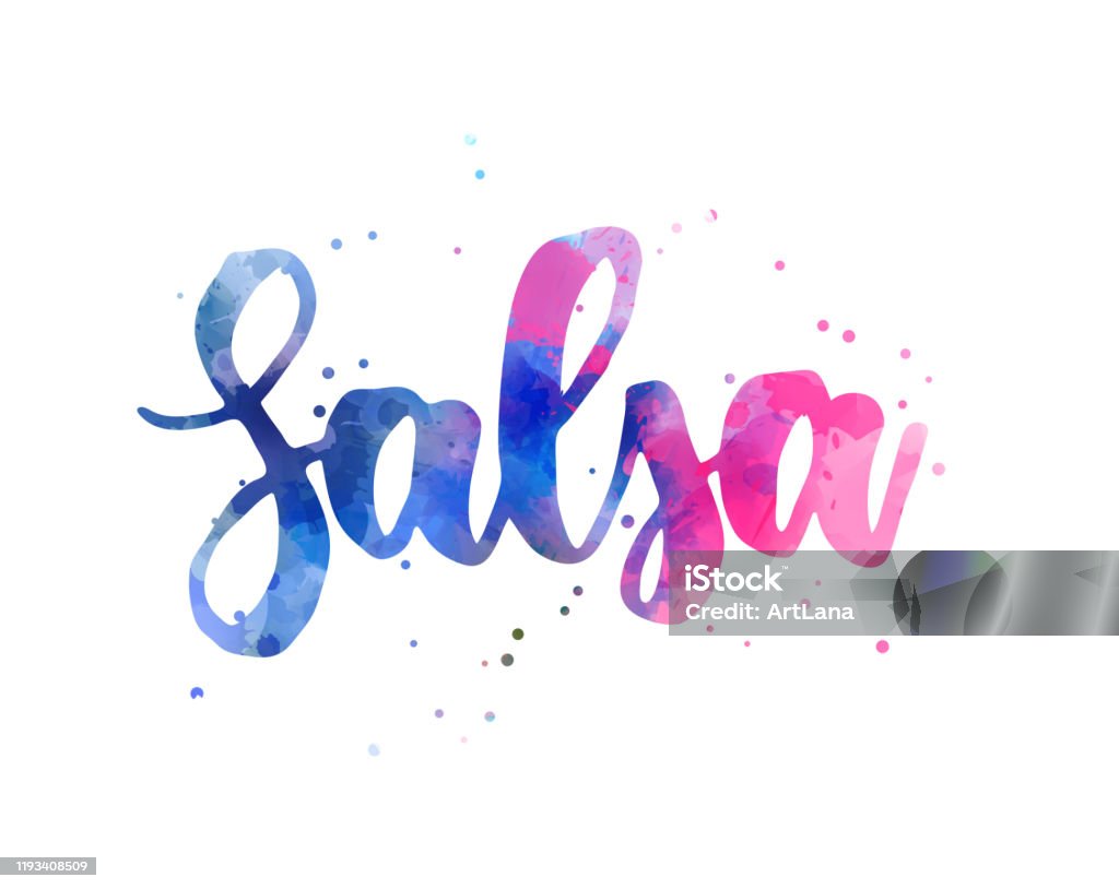 Salsa Lettering Styles Salsa Lettering Stock Illustration - Download Image Now - Abstract ...