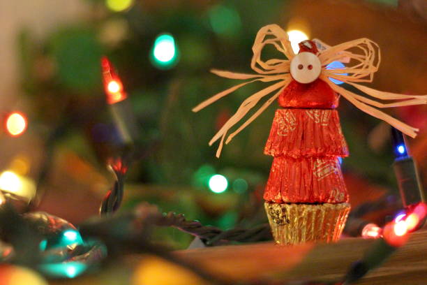 istock Candy Christmas Tree Decoration, Close Up With Christmas Lights 1193412445