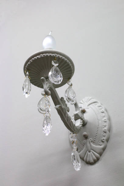istock white decorative wall chandelier lamp with beautiful pendants 1193416179