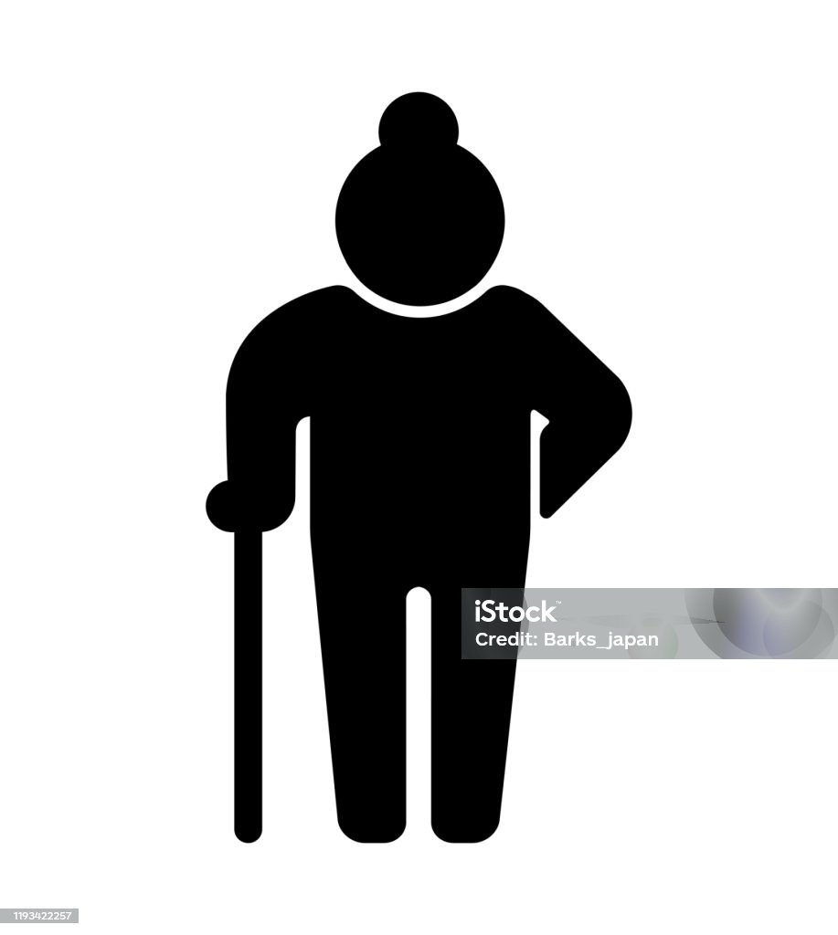 Bà Già Hình Minh Họa Biểu Tượng Vector Người Cao Tuổi Hình minh ...