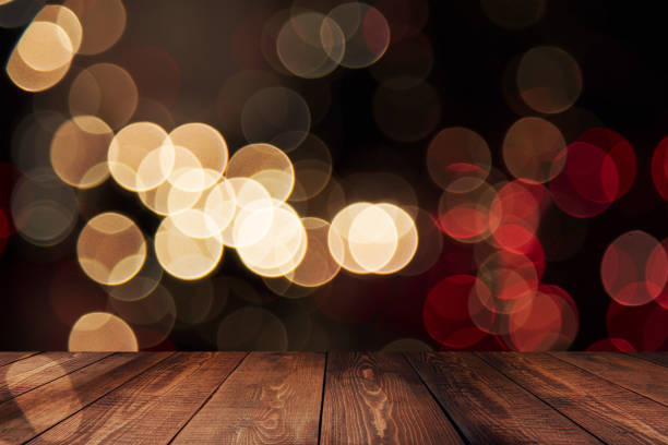 istock Wooden table bokeh background. 1193423159