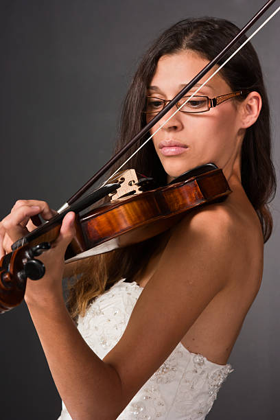 Professional violinist stock photo
