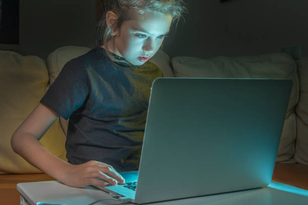 istock The girl works and learns with a computer. 1193441026